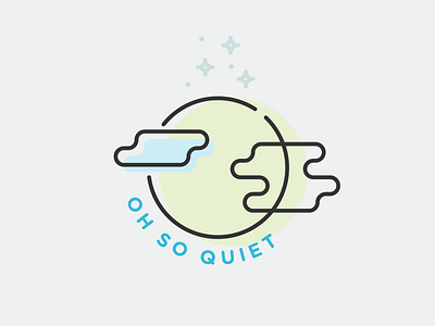 Oh so quiet icon illustration typography