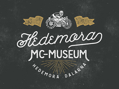 Hedemora MC-museum badge logotype motorcycle vintage