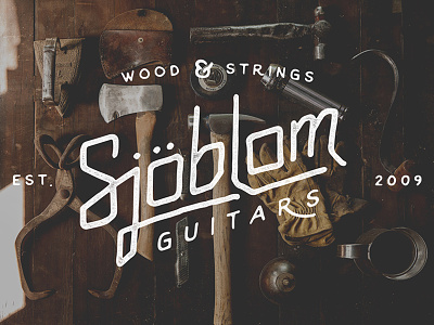 Sjöblom Guitars handmade lettering logo logotype typography vintage