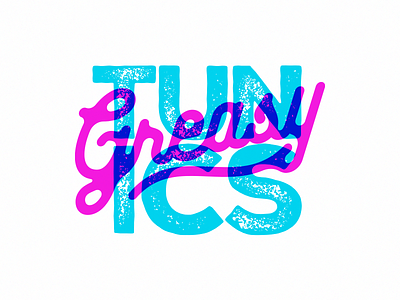 Greasy Tunics bandlogo logo logotype script texture