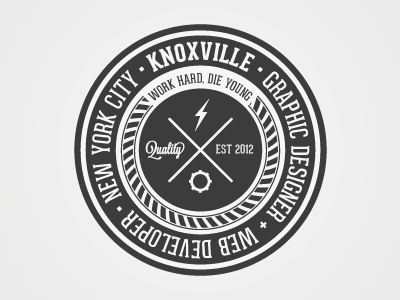Knoxville badge circle typography