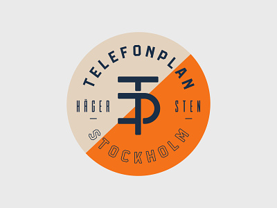 Telefonplan Badge badge badge design badge logo badgedesign branding coaster coaster design hägersten monogram stockholm telefonplan typography