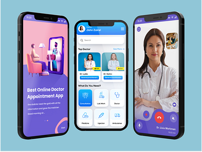 Medical service - Mobile app. app app design health healthcare healthcare app medical medical app medicine mobile app mobile app design mobile design mobile ui