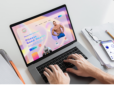 Gibon - Fitness Landing Page. crossfit exercise fitness fitness ui gym health healthy landing page mockup muscle nutrition personal trainer personal trainer website training ui ui design ux web design web site weight lifting