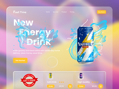 Ecommerce Shopify Product Page Design. beverages desing ecommerce app energy drink food and drink home page landing landing page produck product page product website shop shoping shopping app web design web page web site webpage website ui wevsite design