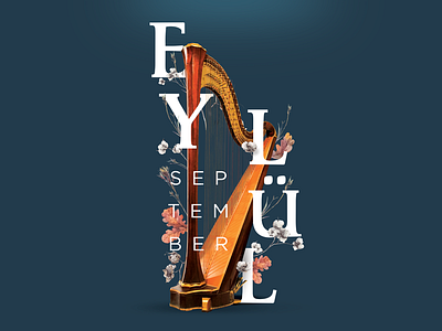 Calendar | September calendar harp september typography