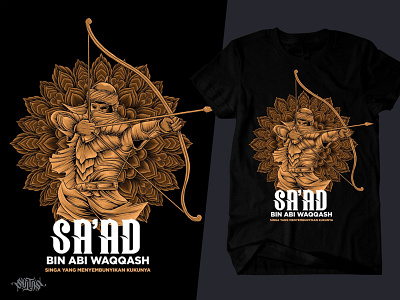 SA'AD BIN ABI WAQQASH archery cloth clothing heroes illustration illustration art illustrator islamic islamic art islamic design merchandise merchandise design muslim heroes saad bin abi waqqash tshirt tshirt art tshirt design turkey vector vector illustration