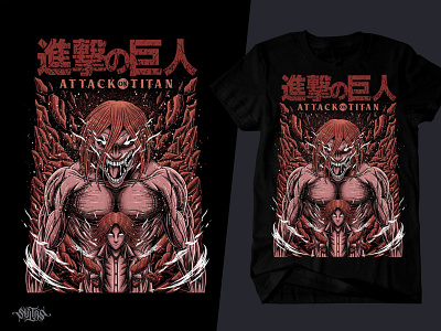 ATTACK ON TITAN anime anime art aot art artwork attack on titan eren yeager fanart fanart attack on titan illustration illustration art illustrator merchandise merchandise design titan tshirt tshirt art tshirt design vector vector illustration