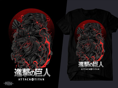 ATTACK ON TITAN anime anime art art artwork attack on titan eren yeager fanart illustration illustration art illustrator merchandise merchandise design titan tshirt tshirt art tshirt design vector vector illustration