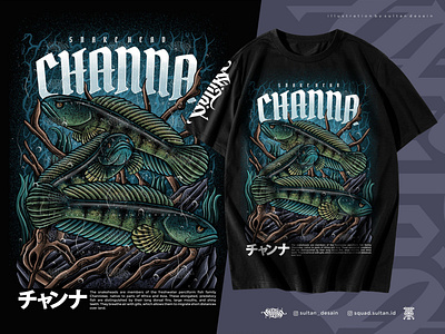 CHANNA ARTWORK apparel artwork channa clothing digital drawing drawing fish fishing fishing illustration graphic design illustration illustration art illustrator merchandise snake head street wear tshirt tshirt art tshirt design tshirts