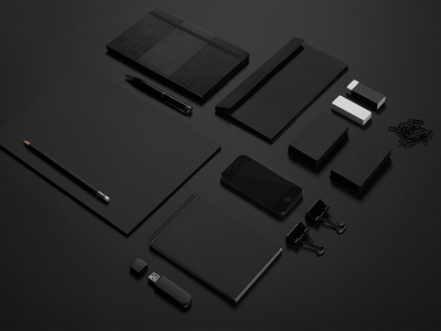 Download Black Branding / Identity / Stationery Mock-up by ...