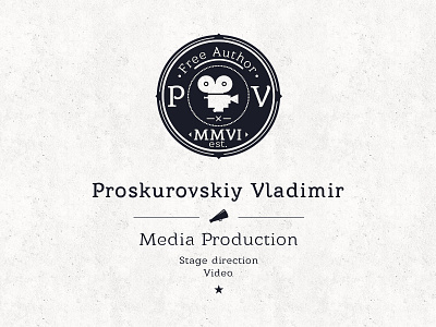 Proskurovskiy Logo badge camera logo logotype retro vintage