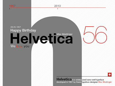 Helvetica Birthday 56