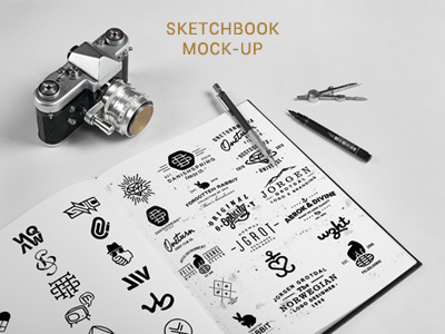 Sketchbook Mock-up book calligraphy logo logotype mock up mock ups mockup mockups moleskine notebook paper sketch