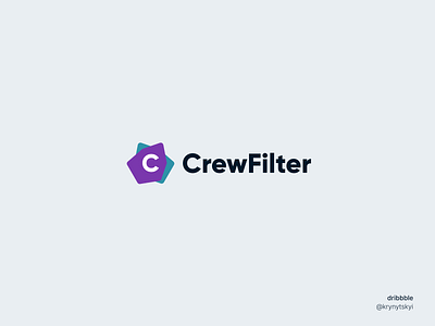 Crewfilter — recruitment service app branding design graphic design hr interview job logo minimal recruitment simple skills ui