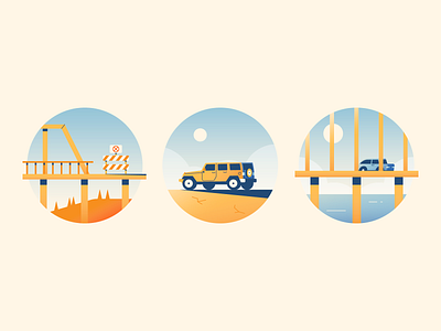 Infrastructure gradients illustration illustrator infrastructure road water