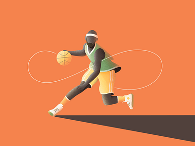 Crossover basketball character crossover illustration player