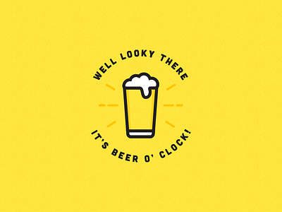 Day 18: Beer O' Clock beer beer o clock good day illustration relax vector