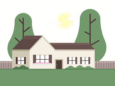Day 71: Home good day home house illustration vector
