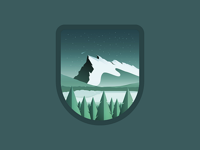 Day 74: Nature Badge badge good day illustration landscape nature vector