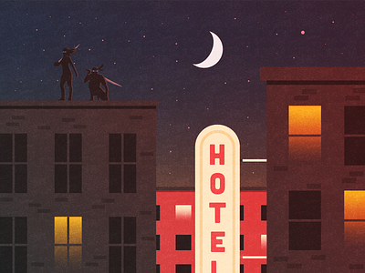 Day 135: Nashville Ninjas city good day hotel night ninja vector