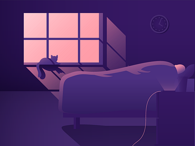 Day 160: Naps are Sacred bed cat good day nap sleep vector