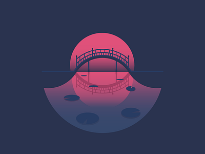 Day 174: Bridge bridge good day night sunset vector water