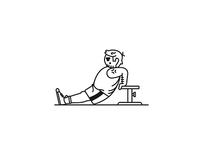 35/100: Dips arms fitness get fit gym icon vector workout