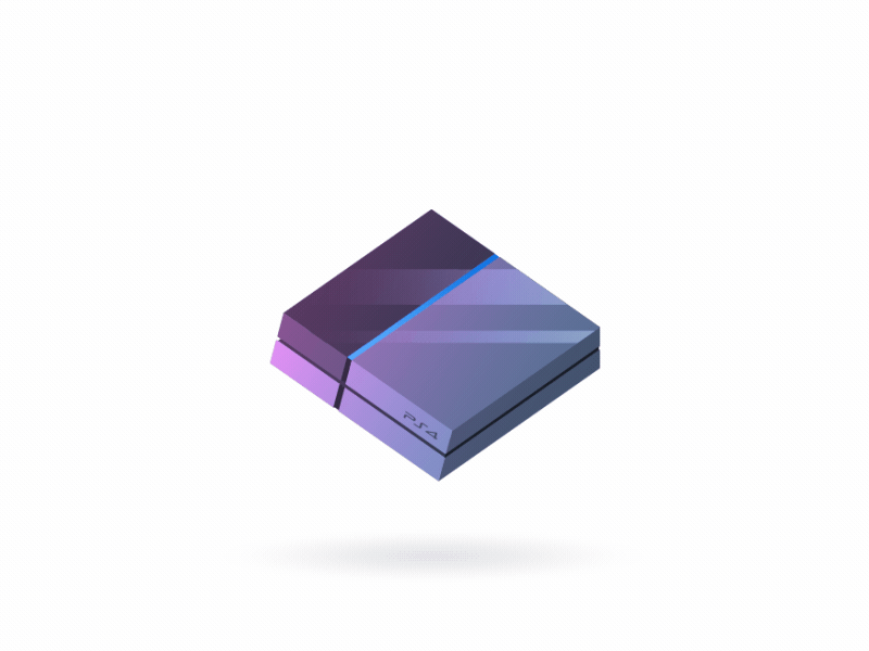 Floating PS4 | Day 5 animation console floating gaming illustration ps4 vector videogames
