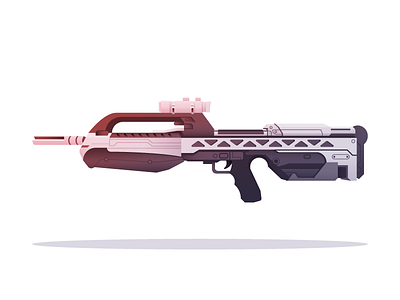 Halo 2 Battle Rifle - Day 20 batlle rifle gaming halo illustration vector videogame weapon xbox