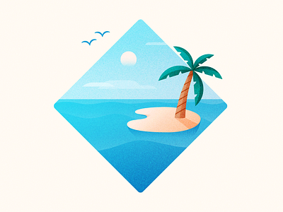 Tropical Views carribean illustration island nature palm tree vector water