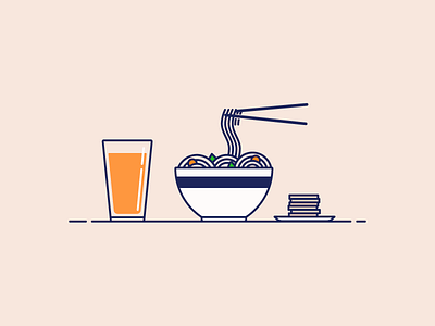 Pho'n Diet diet food illustration illustrator noodles pho vector