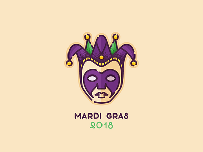 Mardi Pardi icon illustration illustrator jester mardi gras mask vector