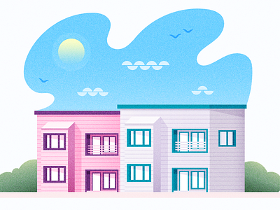 Beach House beach beach house house illustration illustrator paradise vector