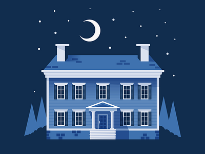 Colonial Home colonial home illustration illustrator vector