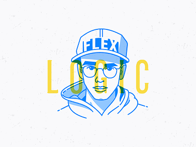 Logic illustration illustrator logic portrait rap vector