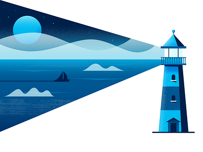 The Lighthouse illustration illustrator lighthouse vector water