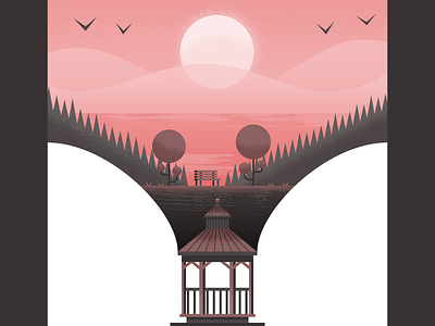 Gazebo gazebo illustration illustrator landscape nature vector