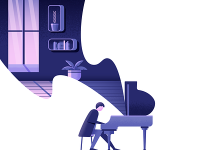 Piano Man illustration illustrator piano vector