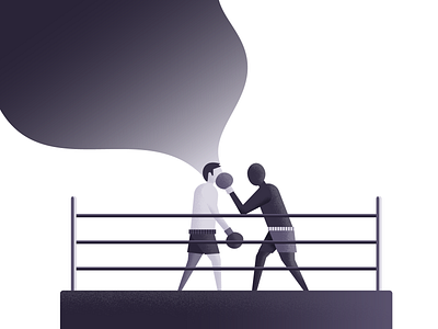 Lights Out boxing illustration illustrator ko vector