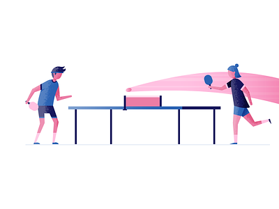 Ping Pong illustration illustrator ping pong table tennis vector