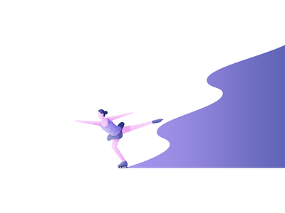 Figure Skater figure skater illlustration illustrator skate vector