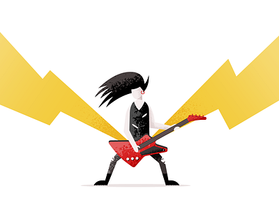 SHRED guitar illustration illustrator metal music rock shred vector