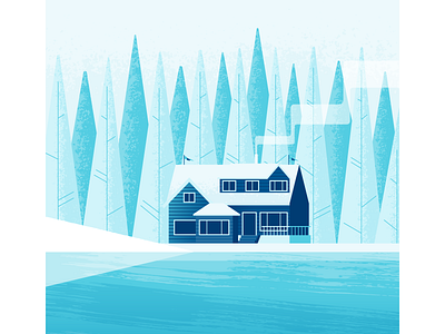 Snowed In house illustration illustrator snow vector