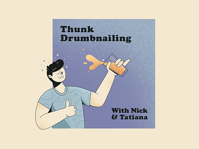 Thunk Drumbnailing beer drinks guy illustration person procreate thumbnailing