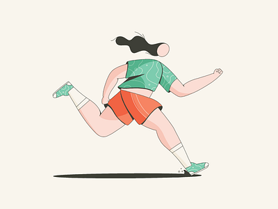 Runner character illustration procreate runner