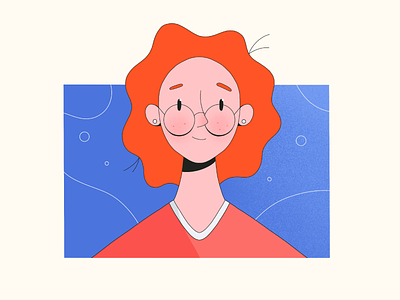 Young Ms. Frizzle? character illustration portrait procreate
