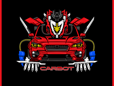 car bot bot car cart design illustration robot transformer vector