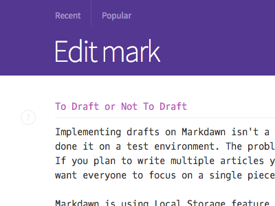 Edit on Markdawn blogging content design facebook ia markdown mobile network publishing social wordpress writing