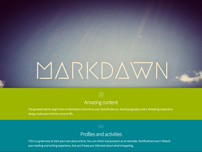 About Markdawn animation design effects ios7 js parallax presentation story ui ux web design